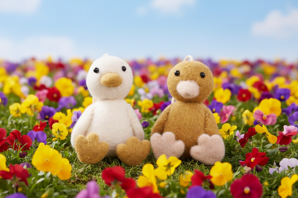 Felt Decoration - Pair of Ducks