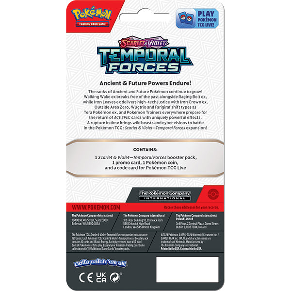 Pokemon: Scarlet & Violet - Temporal Forces Carvanha Booster Pack (Set 5)