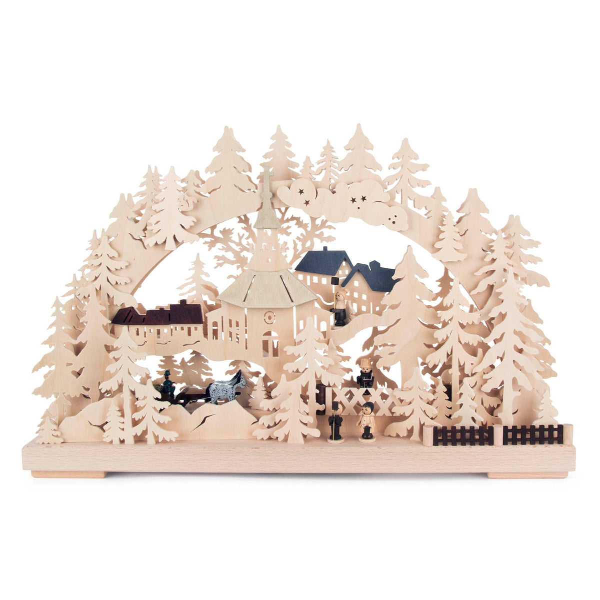 Lighted Arch (Schwibbogen) - Classic - Snowy Village