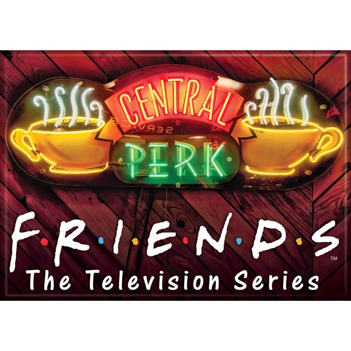 Ata-Boy Magnets: Refrigerator Magnet - 2.5" x 3.5" - Friends - Central Perk - Logo On Wood