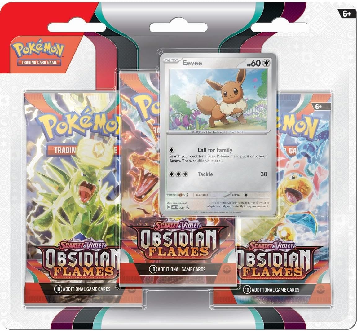 Pokemon: Scarlet & Violet - Obsidian Flames 3-Booster Blister Pack - Eevee