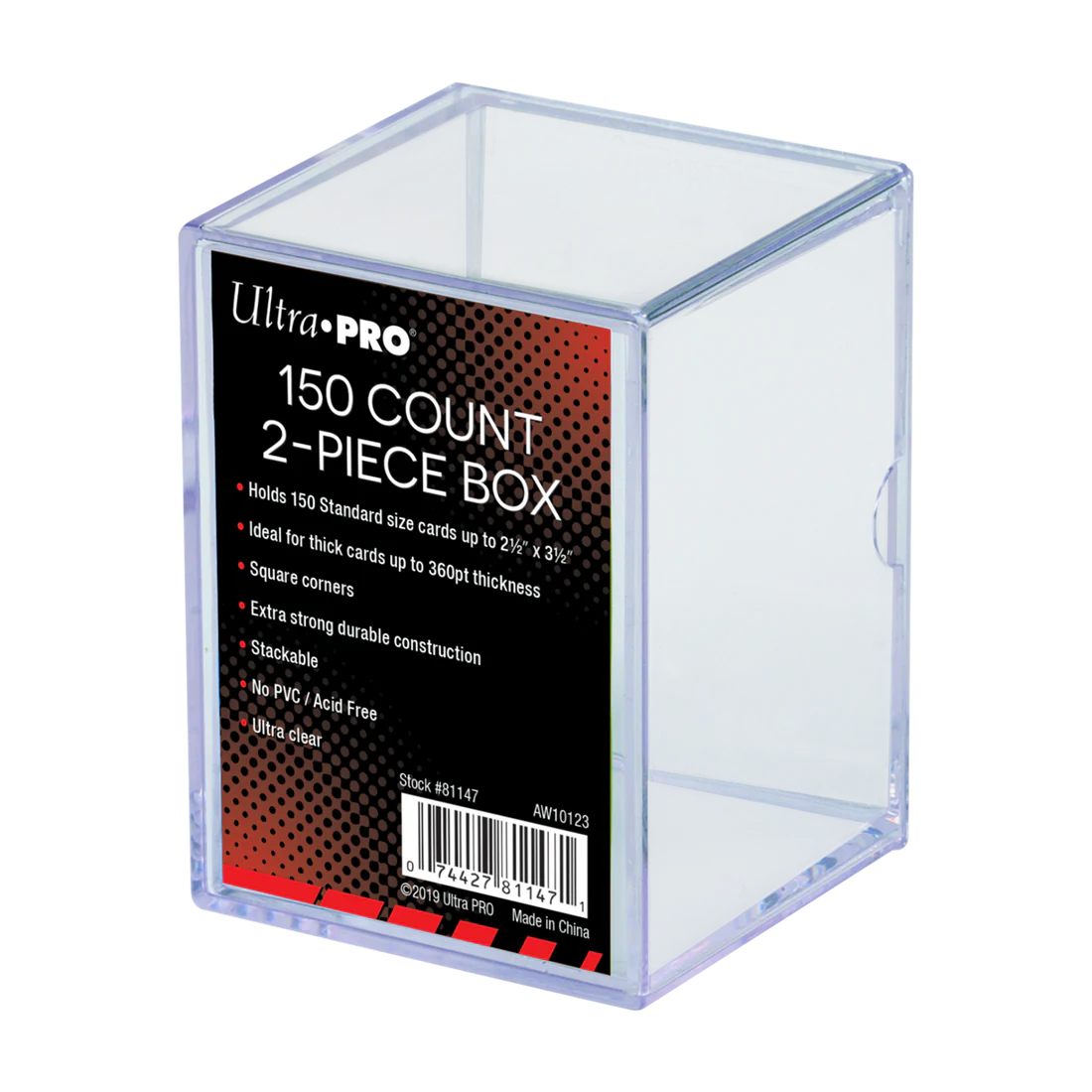 2-Piece Clear 150 Card Storage Box