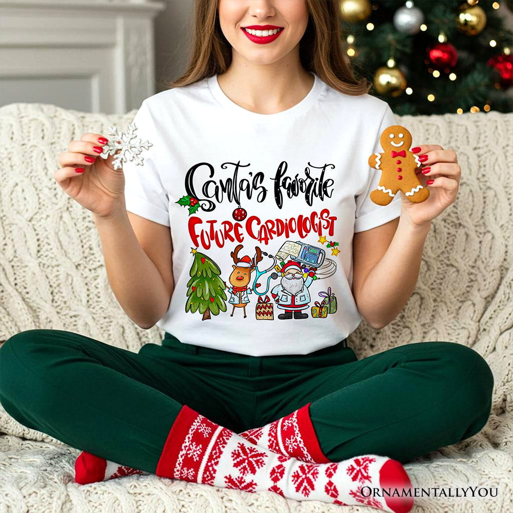 Santa's Favorite Future Cardiologist T-Shirt, Merry Christmas Cardiac Tee