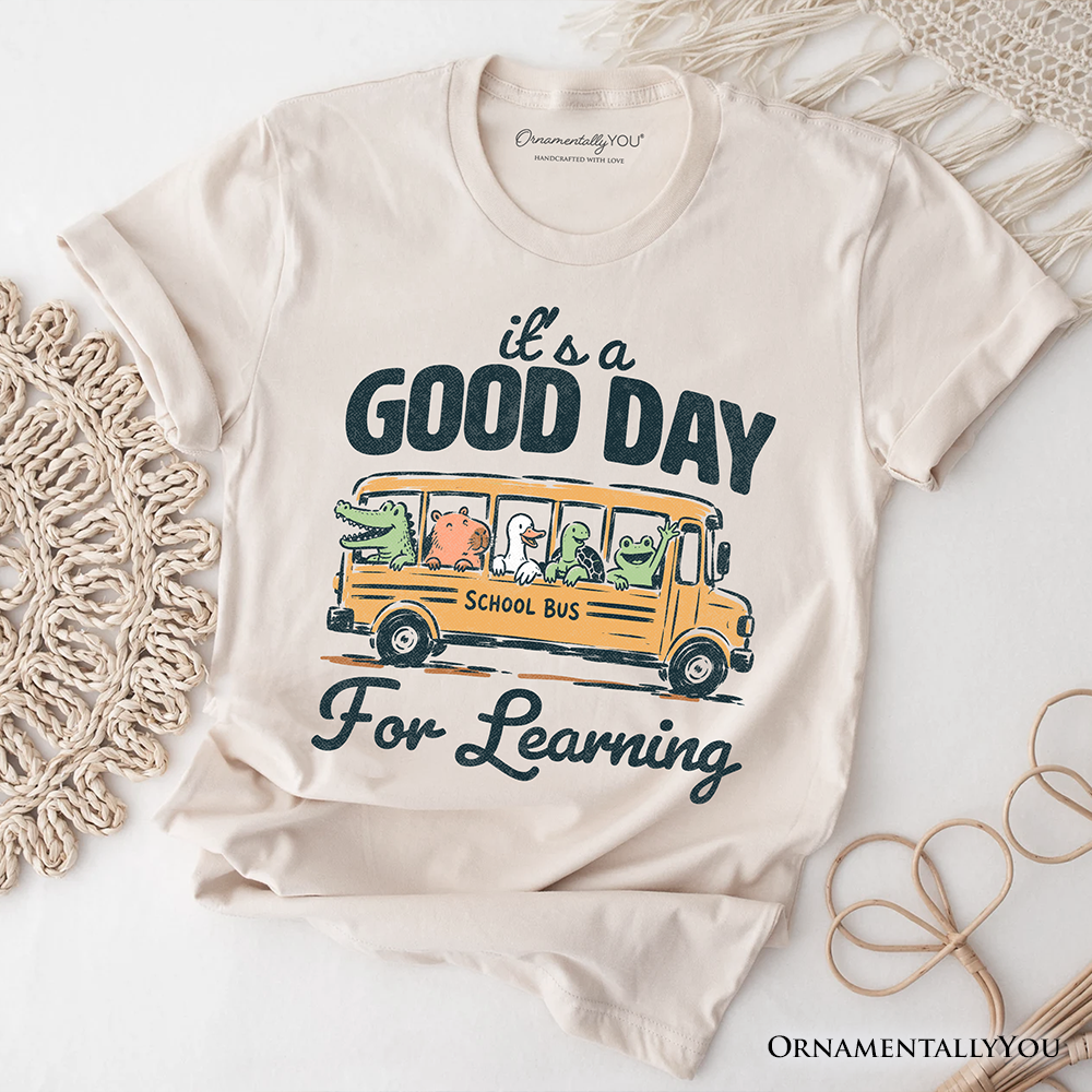 Vintage Good Day for Learning School Bus T-Shirt, Back to School Tee