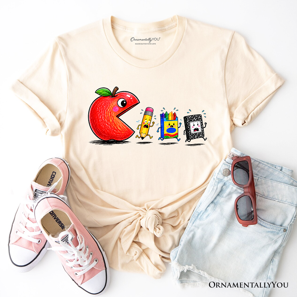 Funny Apple 1st Day of School T-Shirt, Tee for Teachers