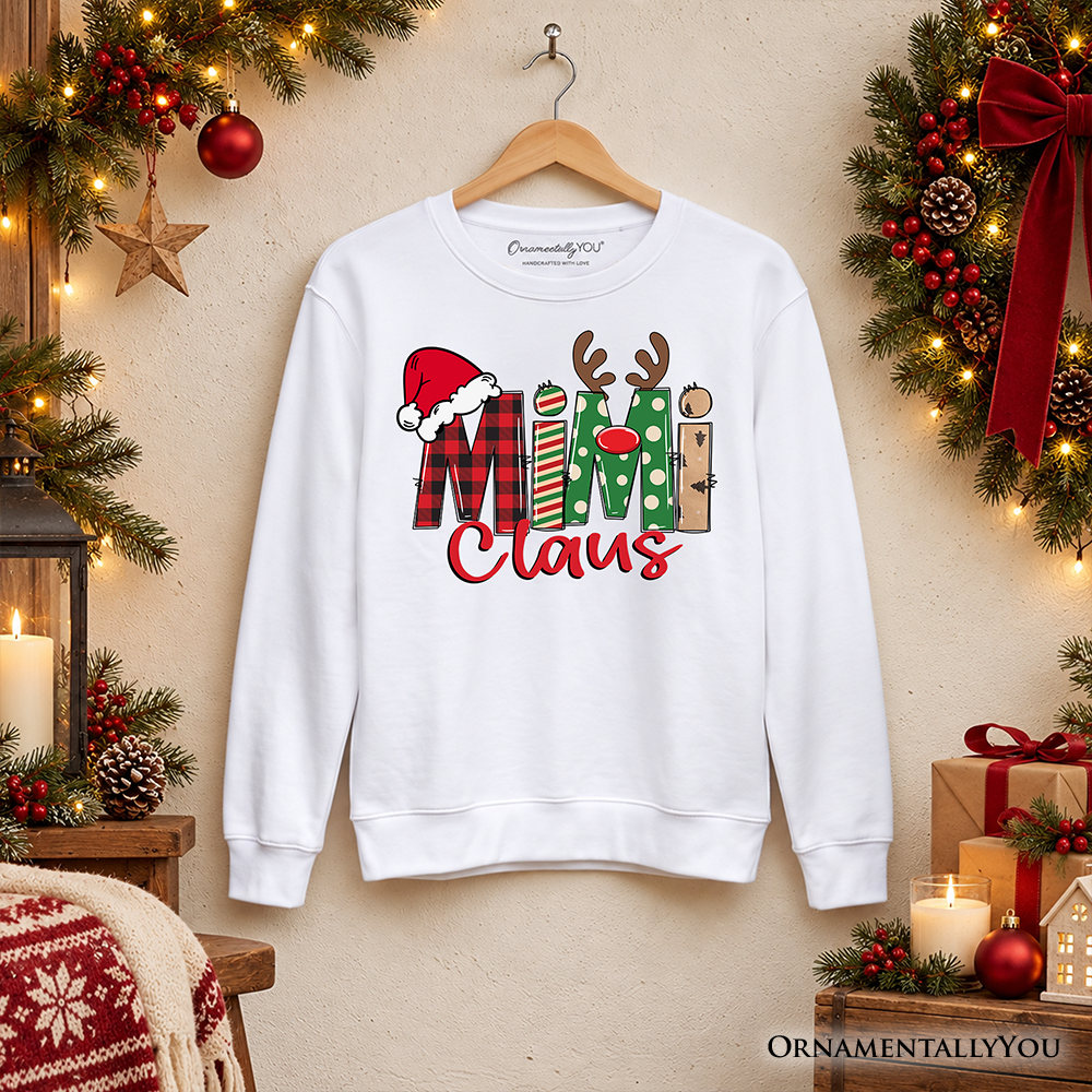 Mimi Claus Retro Christmas Sweatshirt, Matching Family Holiday Sweater
