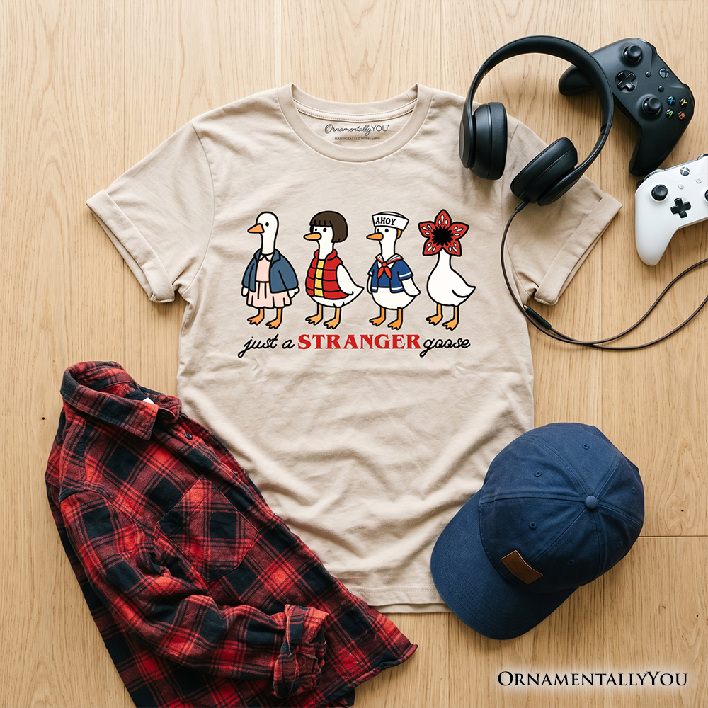 Kids Just a Stranger Goose T-Shirt, Funny Retro Youth Tee