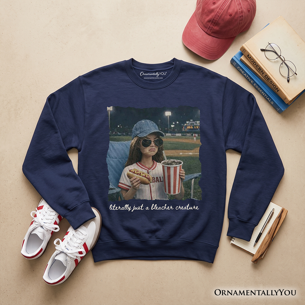 Funny Doll Face Baseball Sweatshirt, Sports Fan Mom Sweater