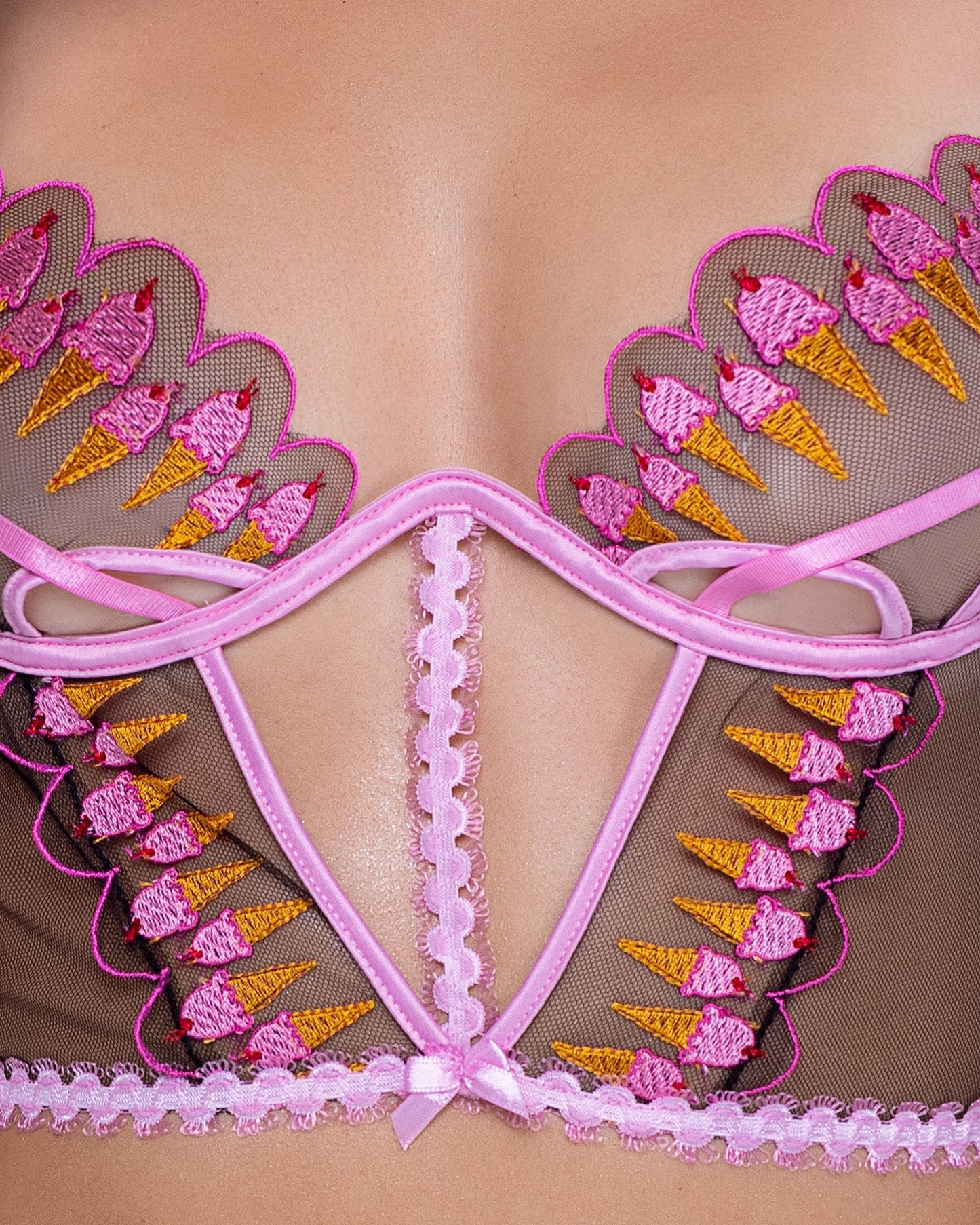 Strawberry Sherbet 2-Piece Bustier Short Set