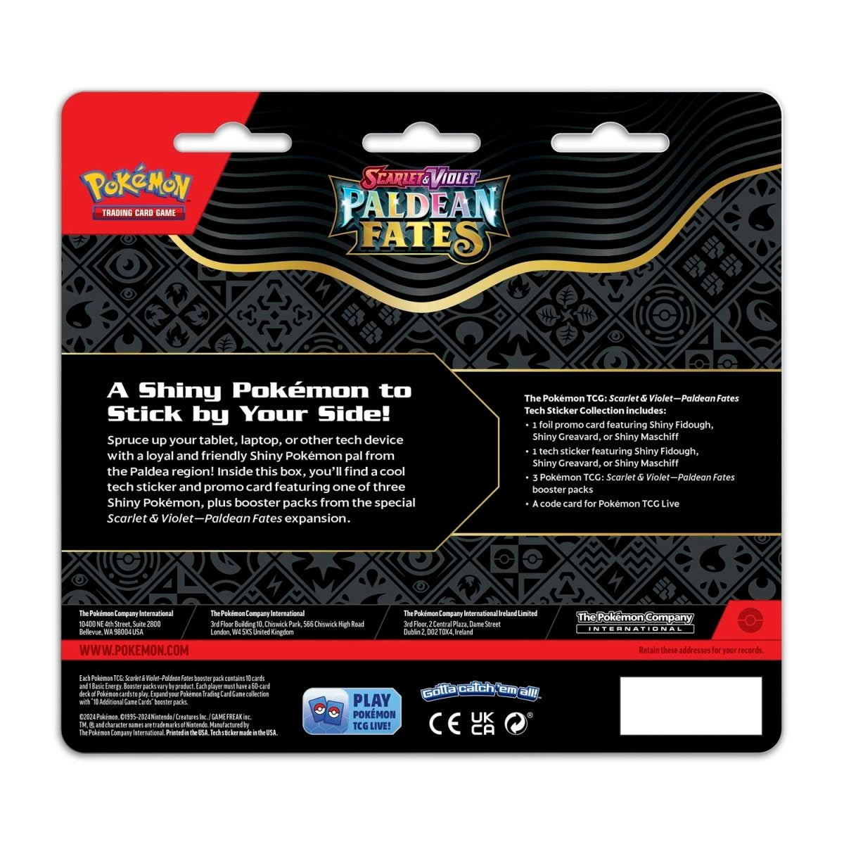Pokemon: Scarlet & Violet - Paldean Fates Tech Sticker Collection - Shiny Maschiff