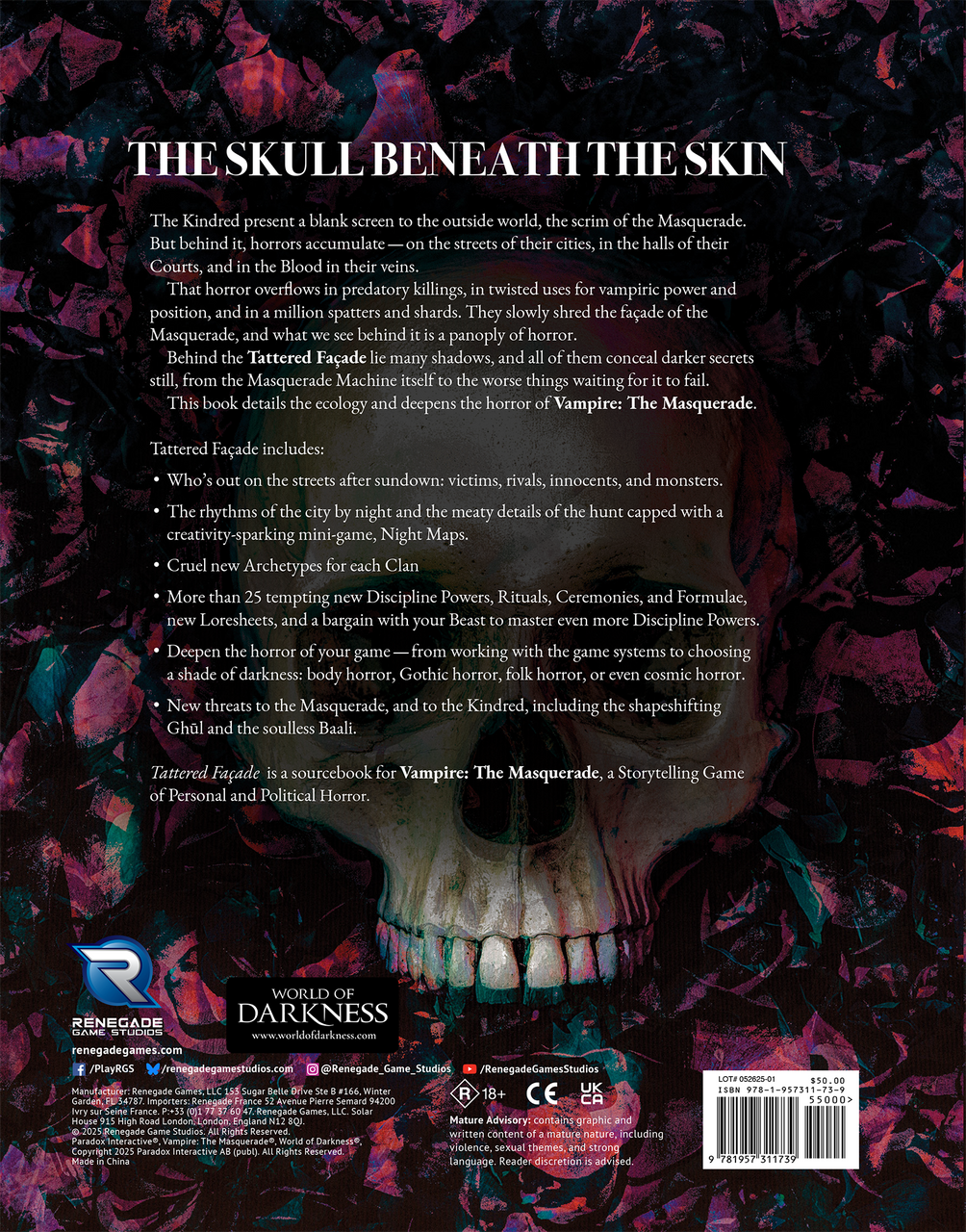 Vampire: The Masquerade - 5th Edition - Tattered Façade Sourcebook