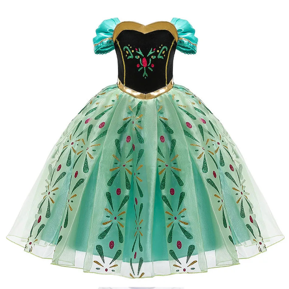 Girls Princess Dress Kids Cinderella Snow White Aurora Sofia Rapunzel Cinderella Halloween Costume