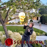 Giant Skull Pendant Lantern Prop 20-Inch-Tall Waterproof Outdoor Halloween Decoration