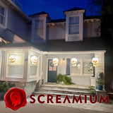 Giant Skull Pendant Lantern Prop 20-Inch-Tall Waterproof Outdoor Halloween Decoration