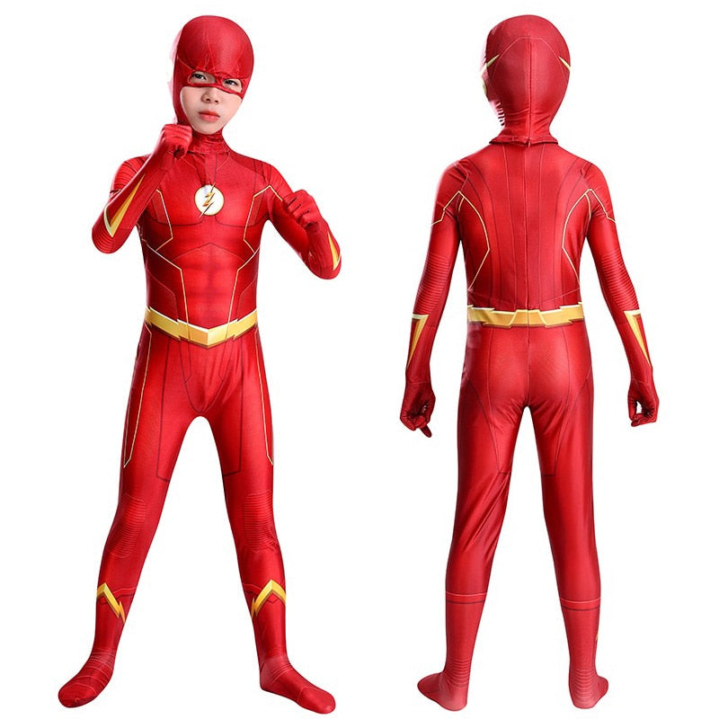 Flash Superhero Cosplay Costume for Kids & Adults