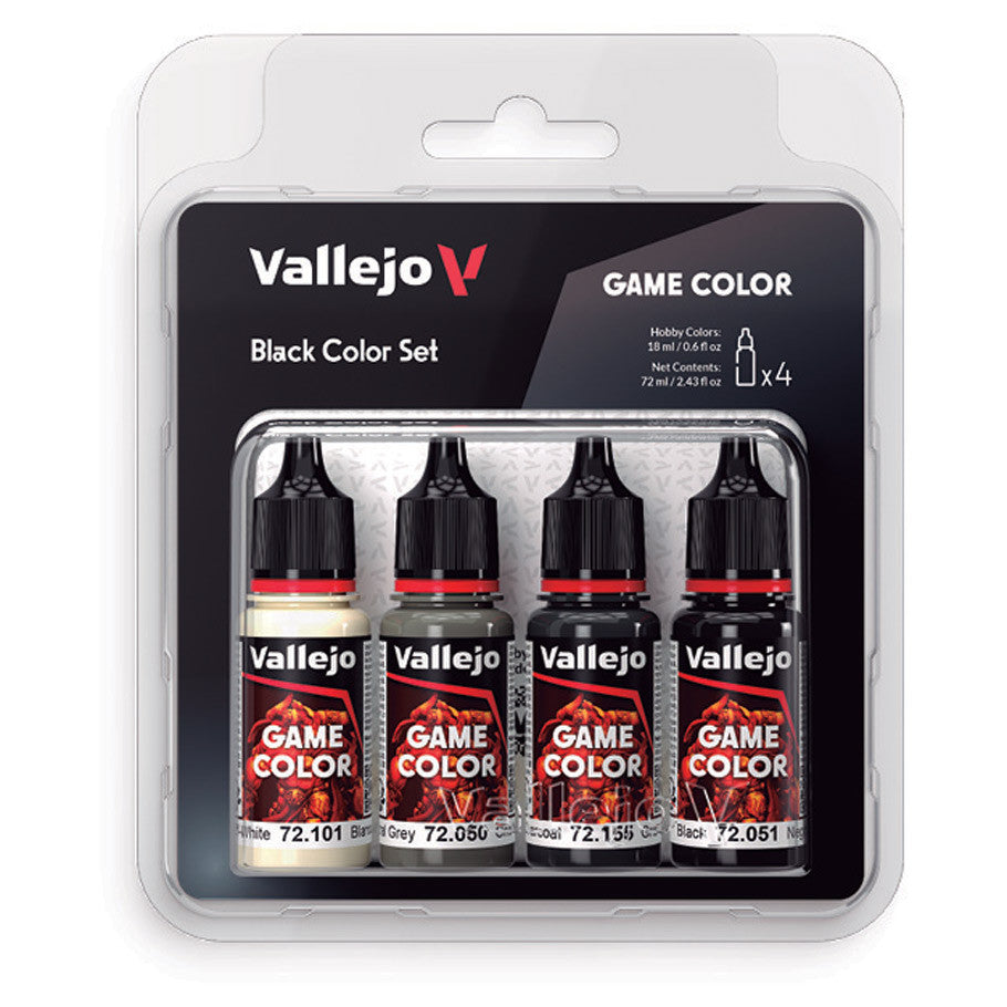 Vallejo Game Color: Paint Set - Black (4)