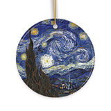 Vincent Van Gogh The Starry Night Ceramic Ornament, Famous Painting Christmas Decoration Souvenir
