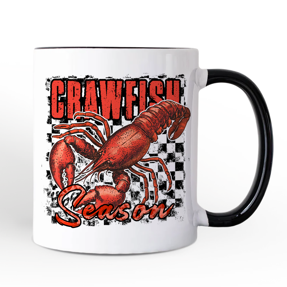 Crawfish Season Retro Mug, Vintage Southern Seafood Gift