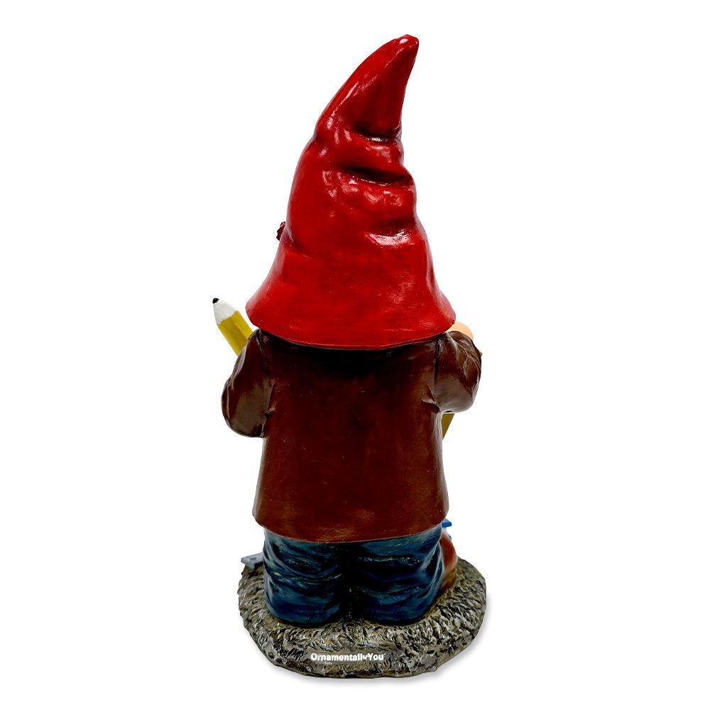 Teacher Gnome Garden Statue, 10" Classroom Dwarf Figurine Appreciation Gift for Teachers