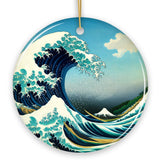 Hokusai The Great Wave off Kanagawa Ceramic Ornament, Famous Painting Souvenir And Decor