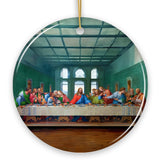 Leonardo da Vinci The Last Supper Ceramic Ornament, Famous Painting Christmas Decoration Souvenir