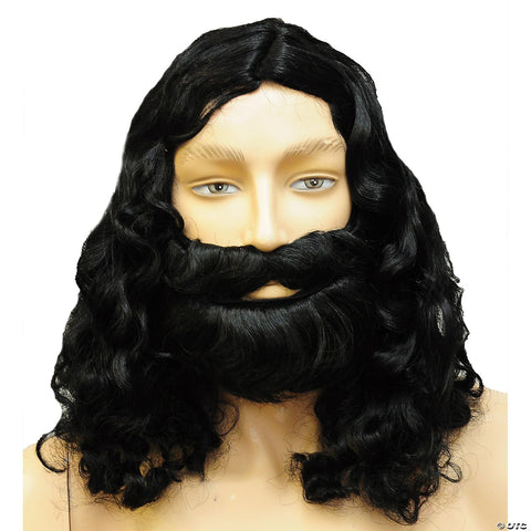 Men's Special Bargain Biblical Wig Set - Black