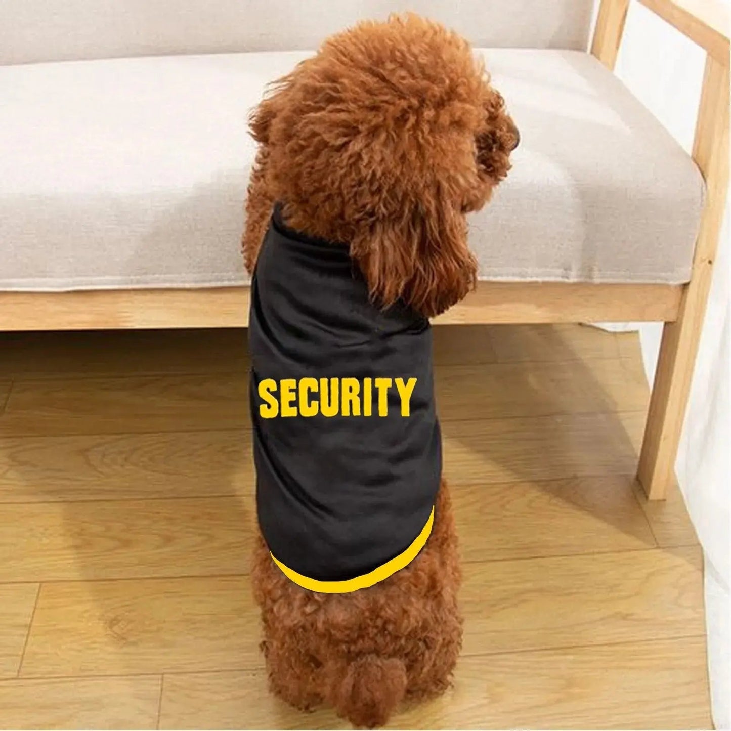 Anniepaw Police Suit Cosplay Dog Clothes Black Elastic Vest Puppy T-Shirt Coat Accessories Apparel Costumes Pet Clothes for Dogs Cats