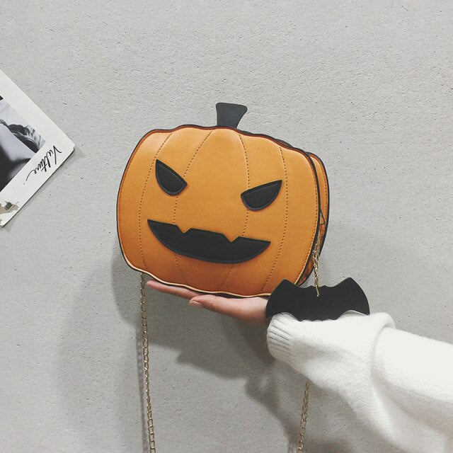 Pumpkin Shaped Halloween Shoulder Bag