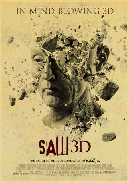 Vintage Saw Classic Horror Movie Poster