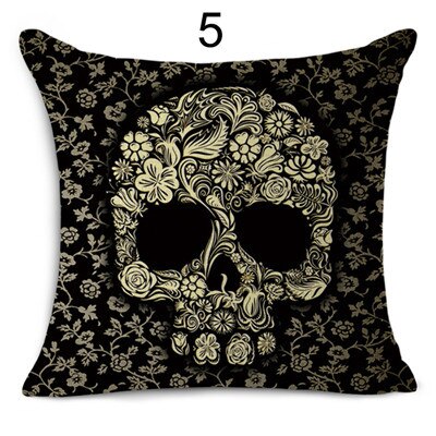 Mexican Style Cushion Covers Skull Pattern