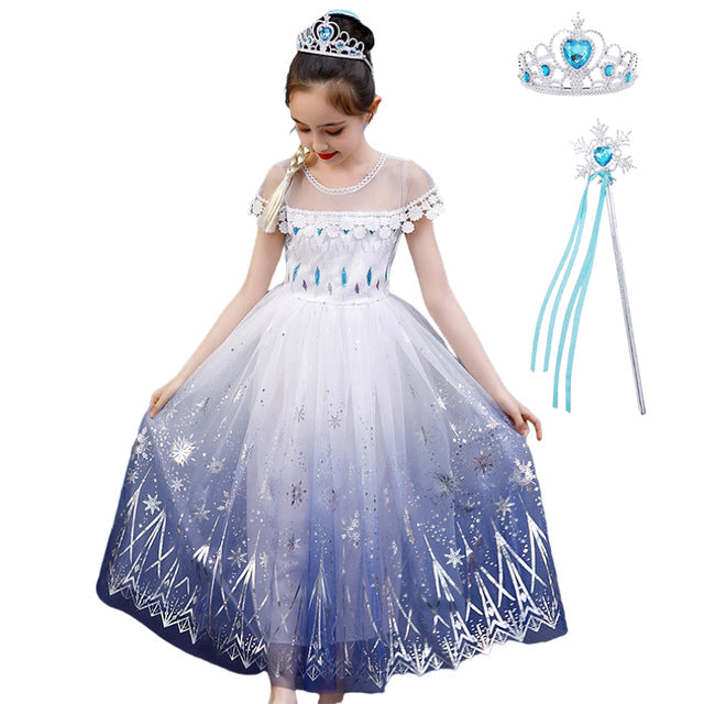 Snow Queen White Cosplay Dress