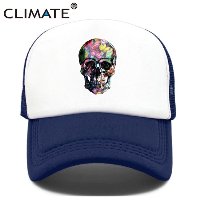 Flower Skeleton Trucker Cap