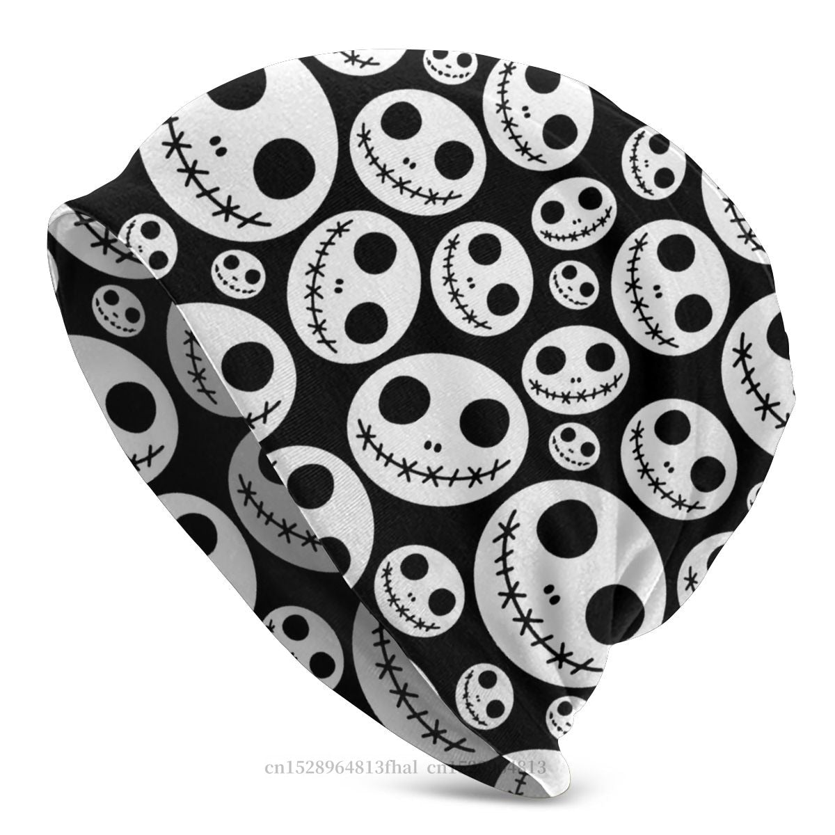 Black And White Skeleton Patterned Cap