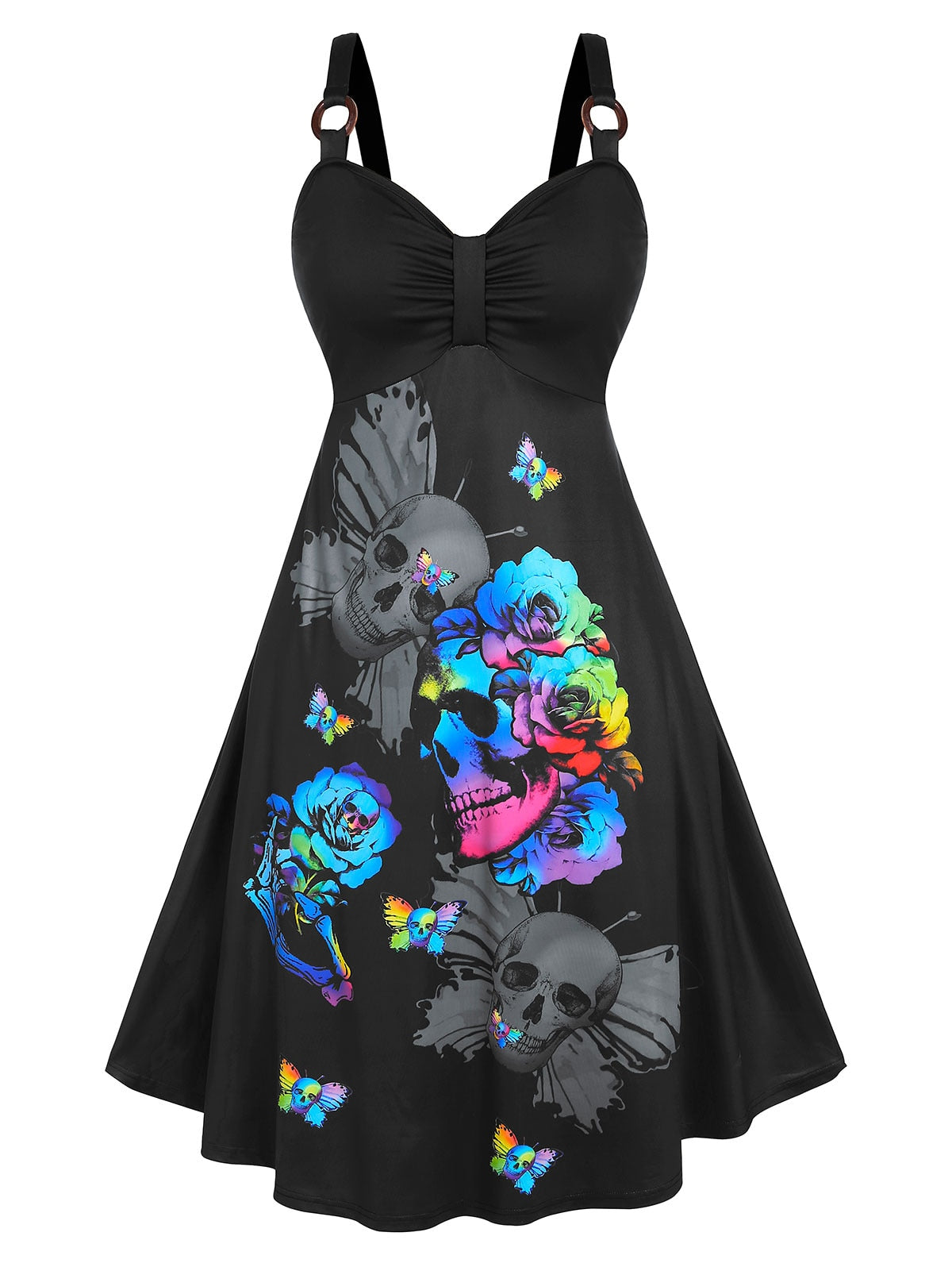 Gothic Casual Black Halloween Dress