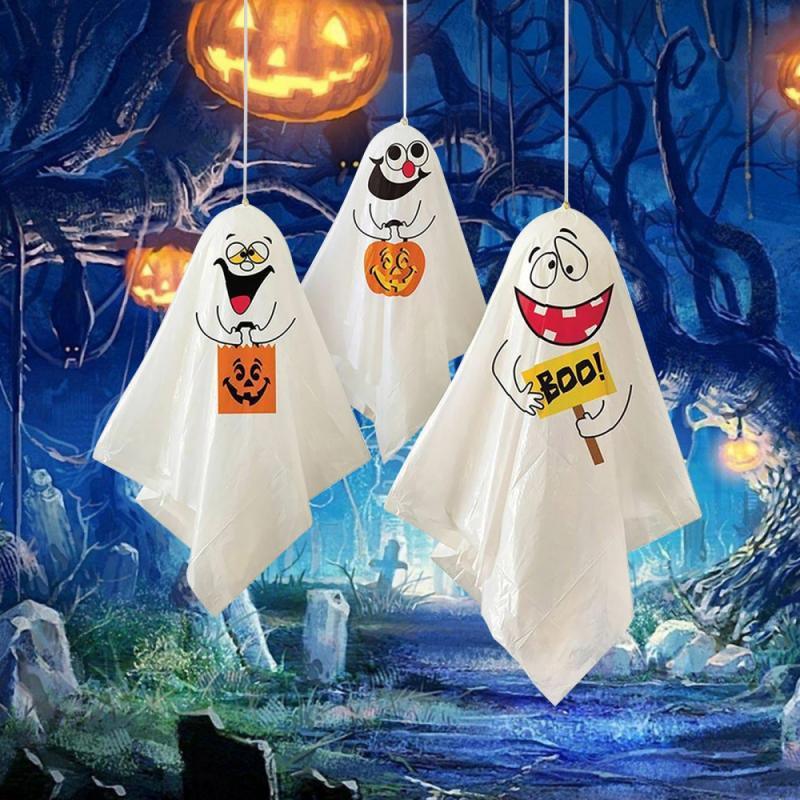 Mini Hanging Fabric Ghost Halloween Pendant