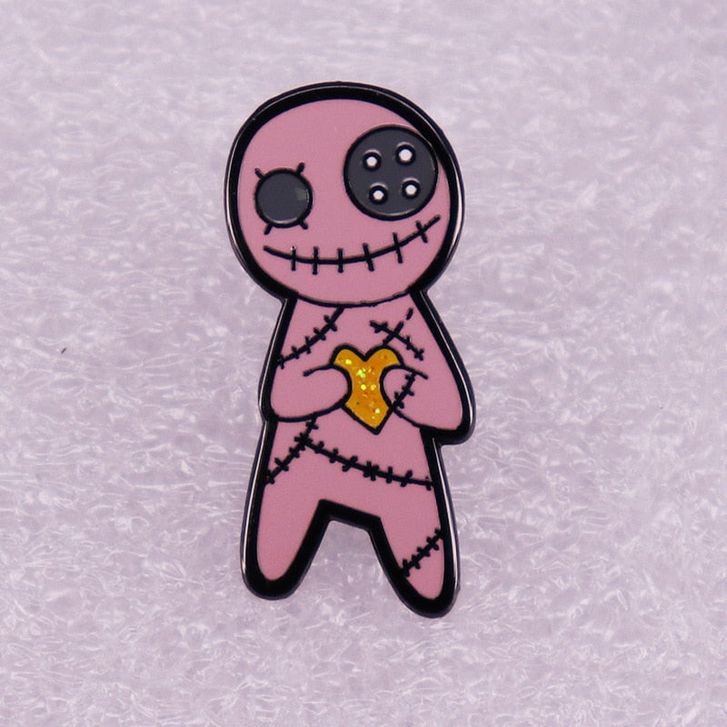 Horror Ghost Doll Enamel Pin Brooch