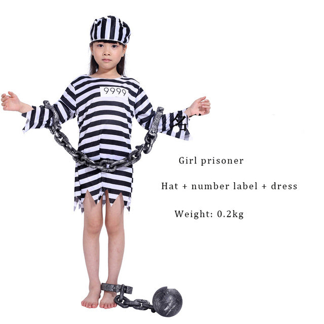 Prison Uniforms Halloween Cosplay Costume