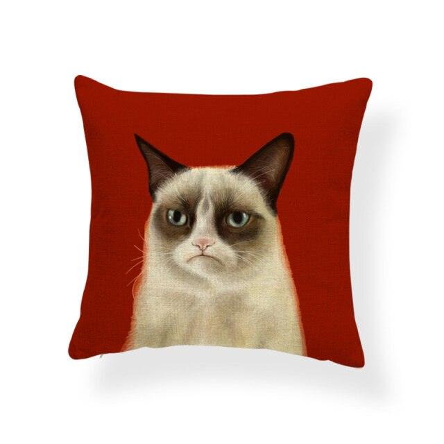 Animal Cat Cushion Cover Halloween Horror