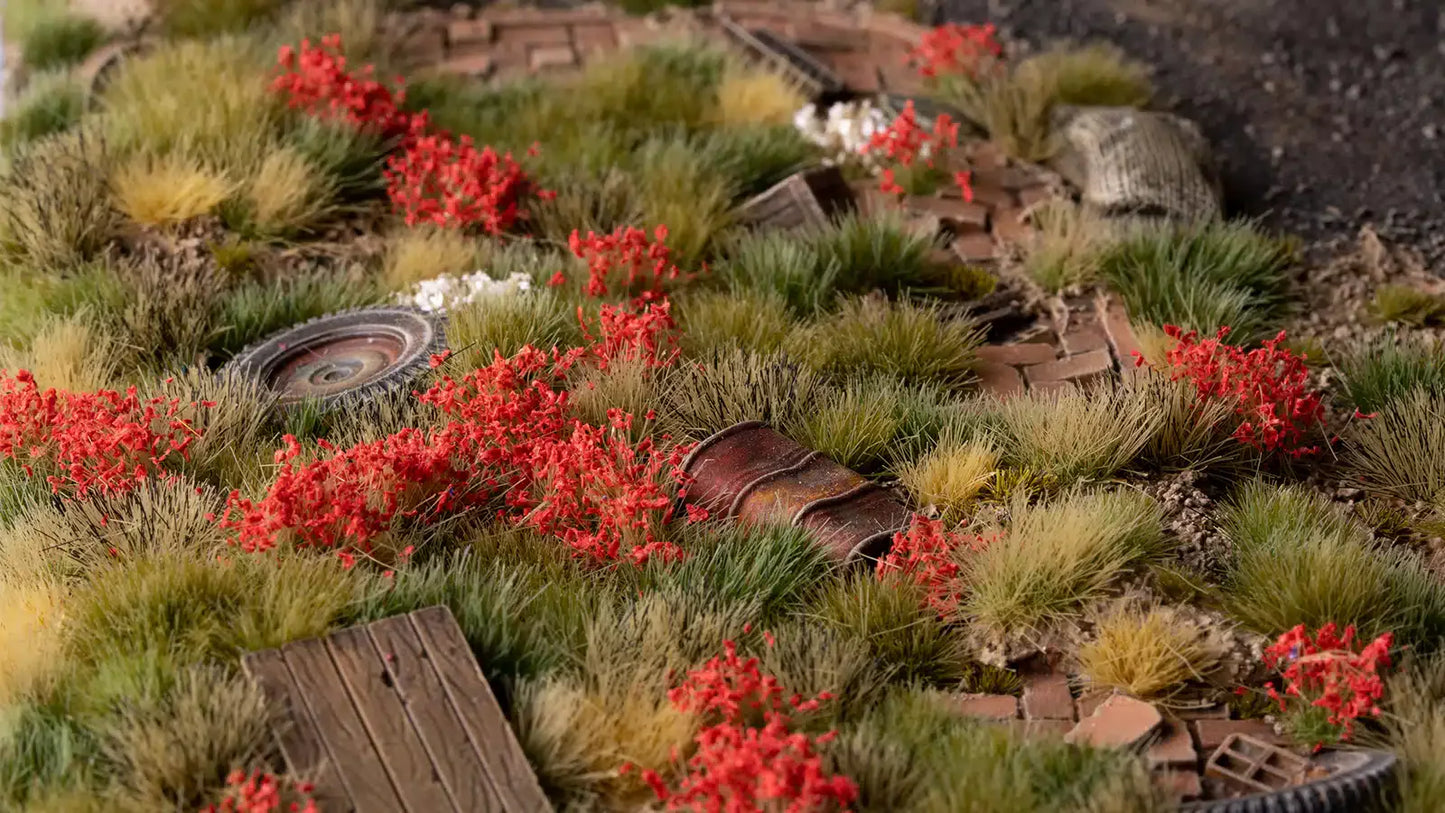 Gamers Grass Tufts: Red Flowers- Wild