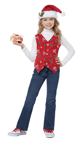 Red Holiday Vest Child Costume
