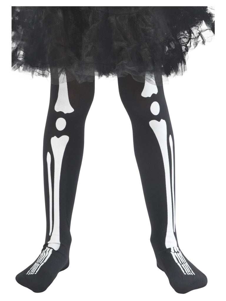 Kids Skeleton Tights, Black skeleton tights