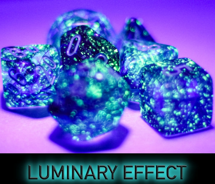 Nebula Mega-hedral Nocturnal/turquoise Luminary  7-Die Set
