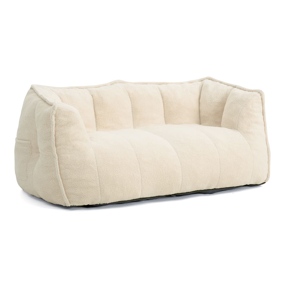 2-Seat Teddy Bean Bag Sofa