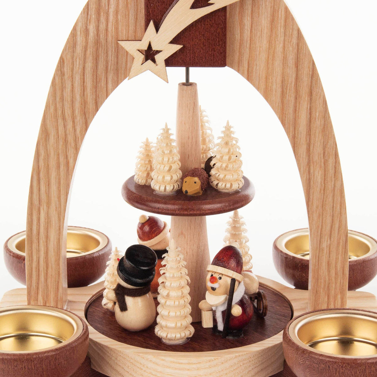 2 Tier Pyramid - Santa, Snowman & Skier