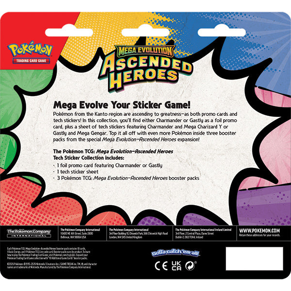 Pokemon: Mega Evolution - Ascended Heroes Tech Sticker Collection - Gastly