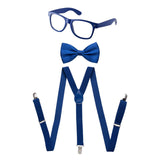 Adults/Teens Neon Suspender, Bowtie, & Glasses Accessory Set