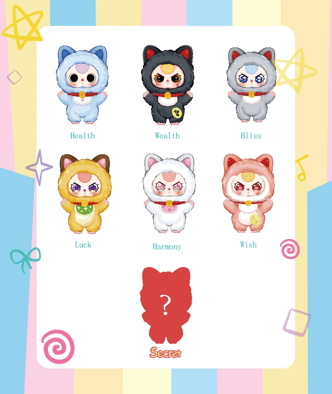 Baby Three - Billionaire cat plush lucky bag (1 Blind Box)
