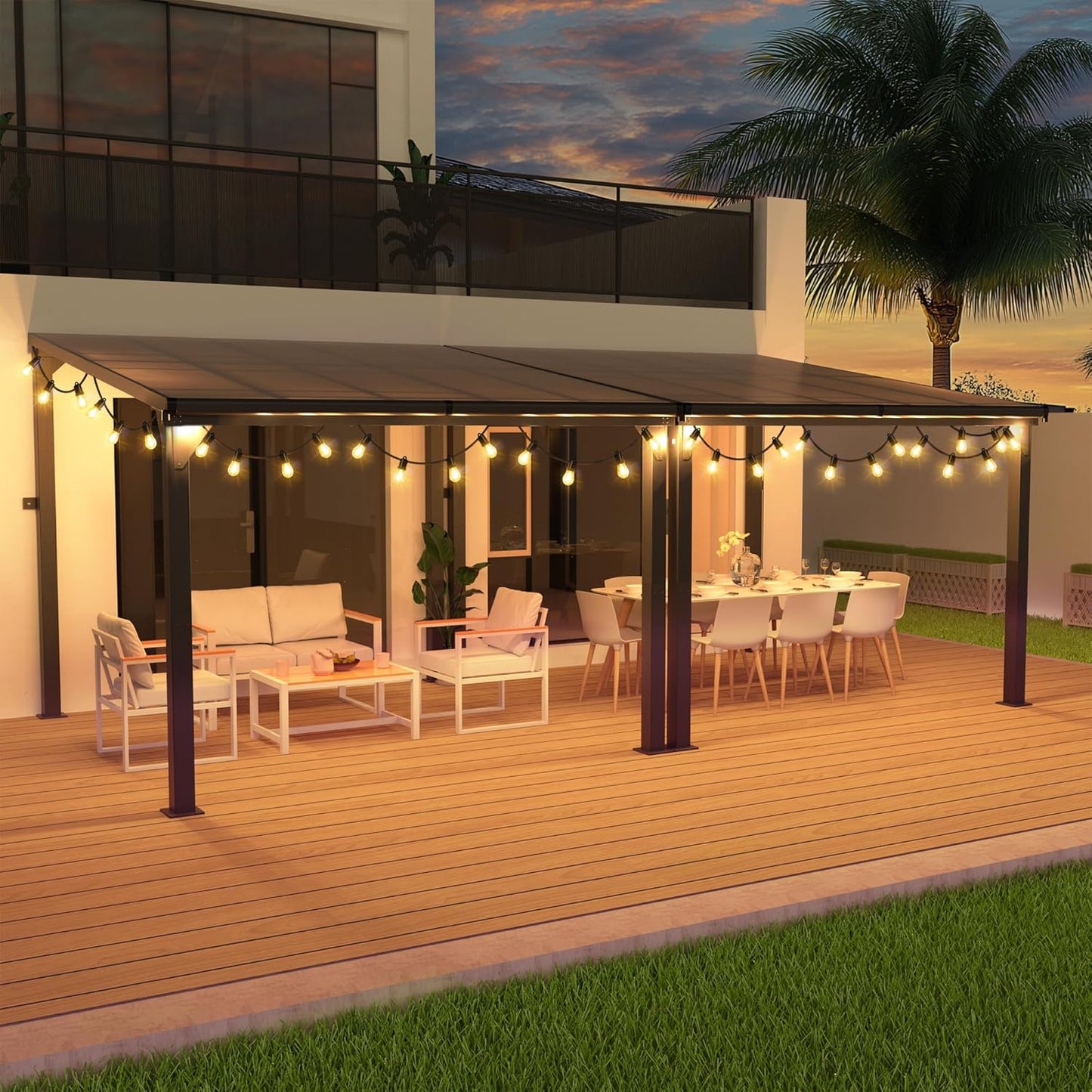 Aera Hardtop Lean to Gazebo
