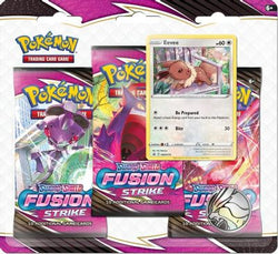 Pokemon: Sword & Shield - Fusion Strike 3-Booster Blister Pack - Eevee