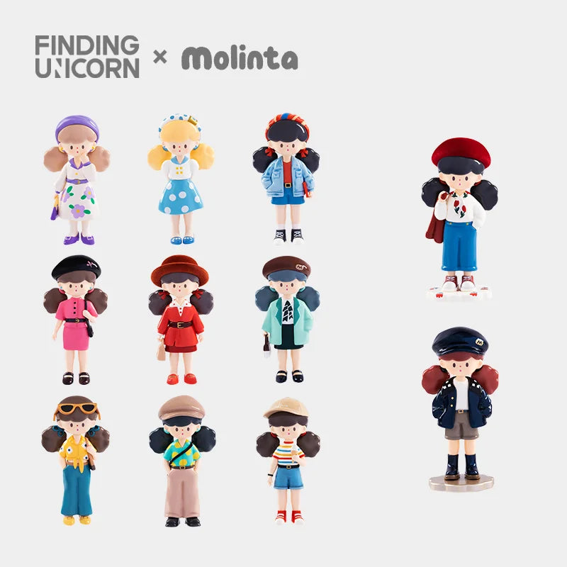 Finding Unicorn Molinta Retro Girls Series Blind Box (1 Blind Box)